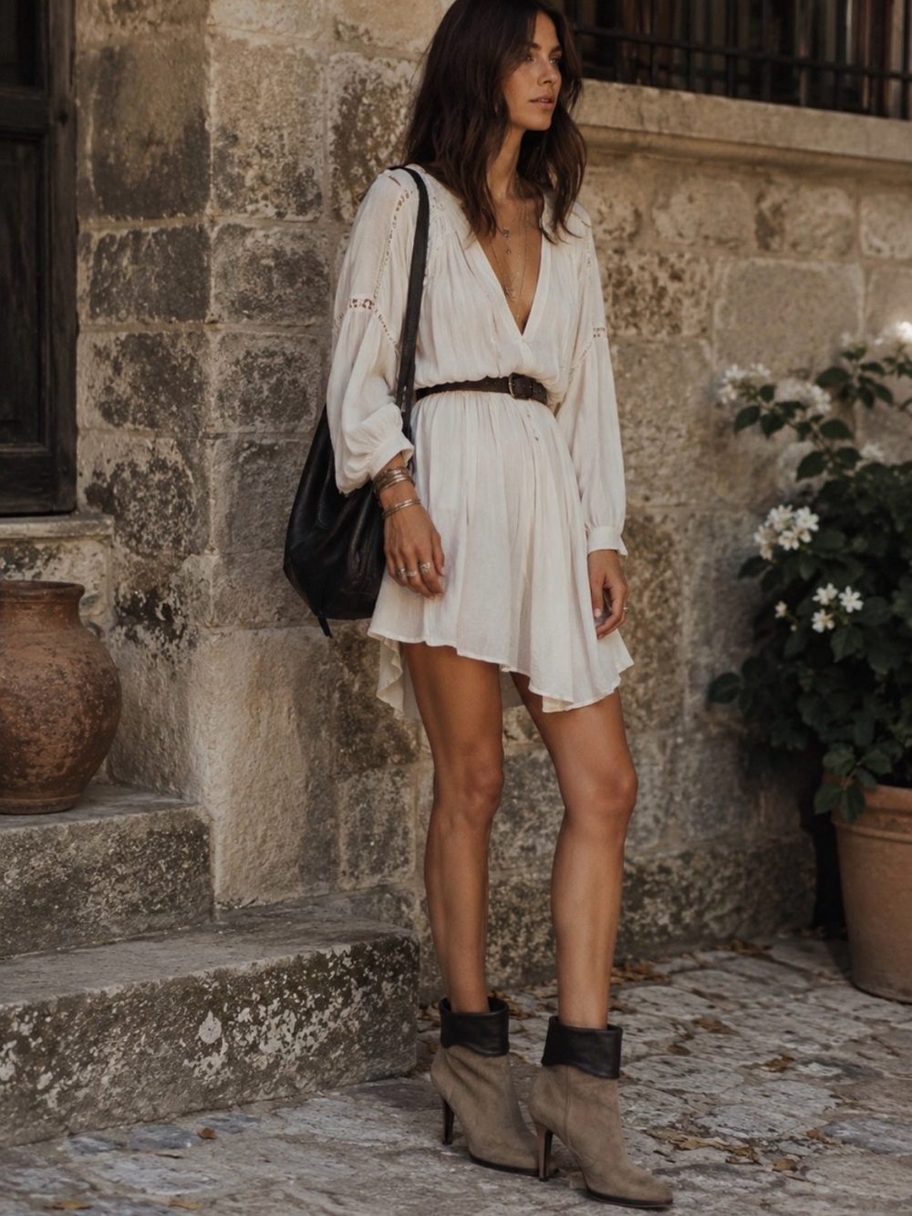 Italian leather & suede ankle boots